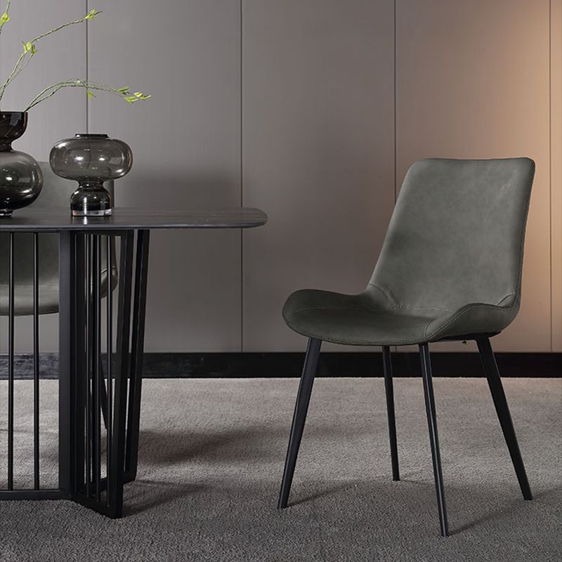Modern Style Dining Chairs Armless Side Chairs with Metal Legs for Kitchen Clearhalo ' kitchen&dining_furn' 'Dining Chairs' 'Dining Tables & Seating' 'dining_chair' 'furn' 'furn_dining_chair' 'Furniture' 'furniture_dining_chair' 'Kitchen & Dining Furniture' 'kitchen' 1200x1200_7847363f-1f06-420a-9f01-86f366f72309