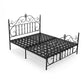 Glam Metal Bettrahmen mit Camelback Open-Frame-Kopfteil und Fußboard
