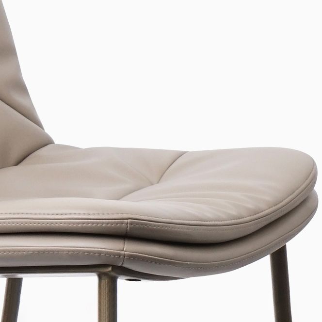 Glam Style Counter Stool Faux Leather Counter-height Stool for Indoor