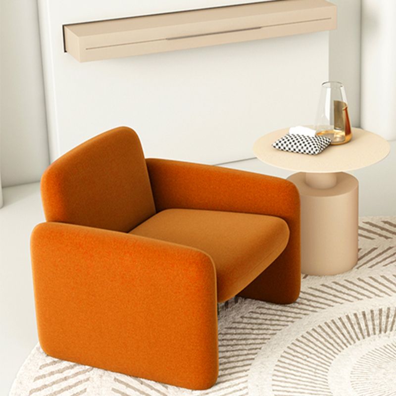 Nordic Style Cloth Handrails Fixed Backrest Square Armrest Sledge Base Arm Chair Clearhalo 'Accent Chairs' 'accent_chairs' 'Chairs & Seating' 'furn' 'furn_accent_chairs' 'Furniture' 'Living Room Furniture' 1200x1200_7849e41e-1504-44a2-9d35-96bf608118c1