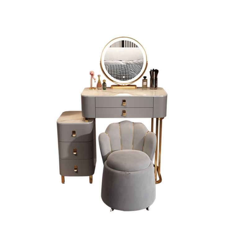 Conseyador de piedra contemporáneo Cosferante de tocador de dormitorio Descripción de tocador con cajón