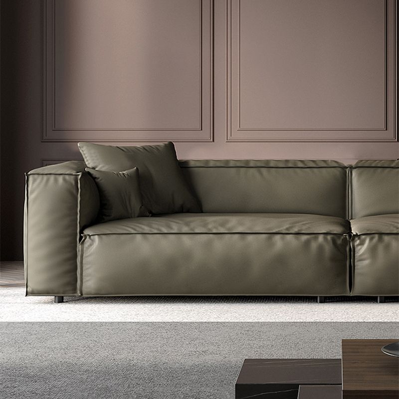 27" High Contemporary Square Arm Standard Sofa for Living Room, Forest Green Clearhalo 'furn' 'furn_sofas' 'Furniture' 'furniture_sofas' 'Living Room Furniture' 'Sofa' 'sofas' 1200x1200_785312f1-fb3d-49fa-b988-60ca1a634a18
