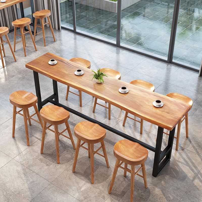 Modern 1/9 Pieces Bar Table Set Rectangle Wood Counter Table with Stools for Balcony Clearhalo 'Bar Furniture' 'furn' 'furn_home_bar_bar_sets' 'Furniture' 'Home Bars & Bar Sets' 'home_bar_bar_sets' 'Kitchen & Dining Furniture' 1200x1200_785396c2-5928-4992-ac82-25b323415498