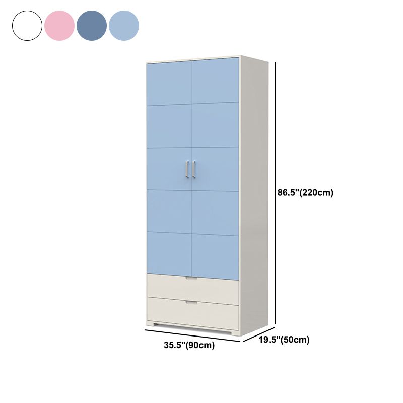 Eigentijdse garderobe houten slaapkamer garderobe kast met 2 laden