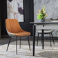 Contemporary Metal Armless Chair Leather Dining Chairs for Restaurant Use (Set of 2) Clearhalo ' kitchen&dining_furn' 'Dining Chairs' 'Dining Tables & Seating' 'dining_chair' 'furn' 'furn_dining_chair' 'Furniture' 'furniture_dining_chair' 'Kitchen & Dining Furniture' 'kitchen' 1200x1200_7853cecf-be0f-42fd-94f1-df4e3e8d950d