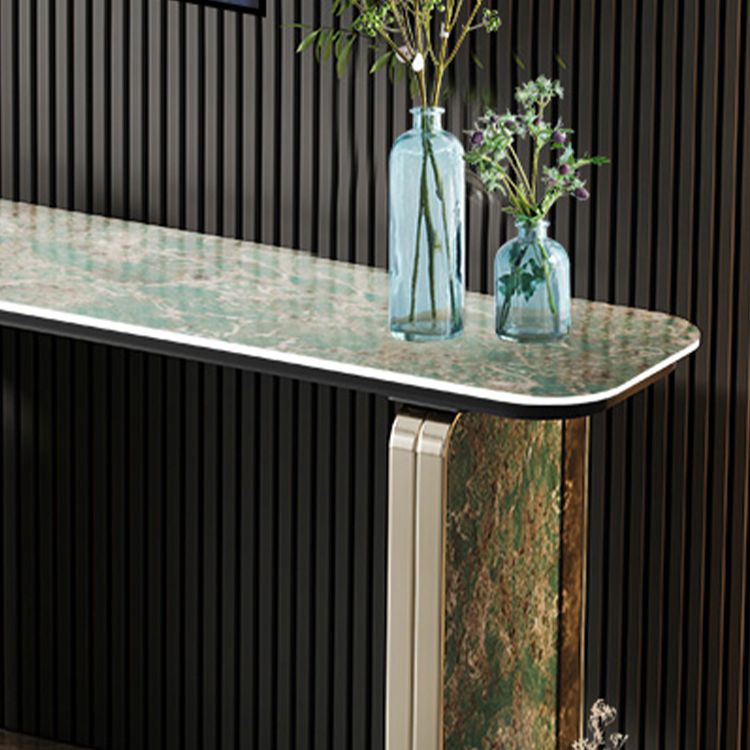 Tavolo da tavolo da rettangolo di accento glam largo 14 pollici tavolo da console per hall