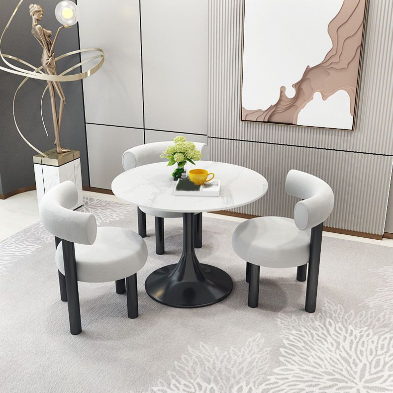 Juego de comedor redondo moderno de piedra sinterizada, juego de comedor de 1/2/3/4/5 piezas para comedor