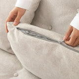 Adjustable Sofa Bed Linen Sofa without Arm in Soid Wood Tufted Sofa