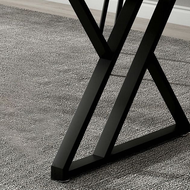 Rectangle Casual Dining Table Grey Tone Fixed Table with Sintered Stone Clearhalo ' dining_table' 'Dining Tables & Seating' 'Dining Tables' 'furn' 'furn_dining_table' 'Furniture' 'furniture_dining_table' 'Kitchen & Dining Furniture' 'kitchen&dining_furn' 'kitchen' 'kitchen_dining_table' 1200x1200_78583f67-2795-443b-bbe6-4ced02de5c51