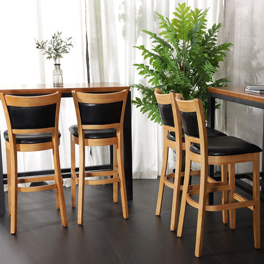 Sgabelli con banco in legno massello industriale Sgabelli da banco in pelle per uso domestico