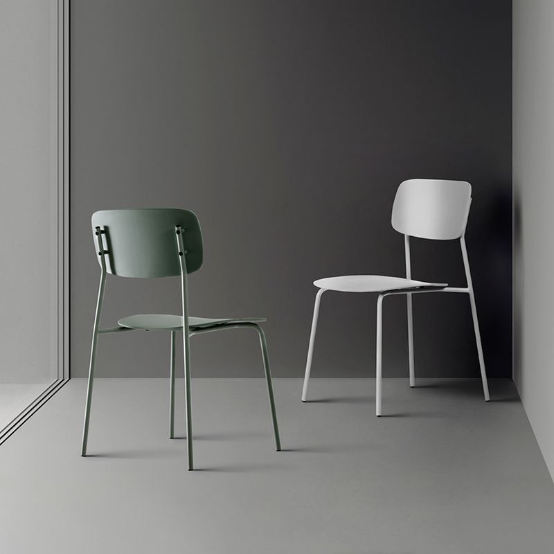 Industrial Dining Armless Chairs Plastic Open Back Side Chair with Metal Legs Clearhalo ' kitchen&dining_furn' 'Dining Chairs' 'Dining Tables & Seating' 'dining_chair' 'furn' 'furn_dining_chair' 'Furniture' 'furniture_dining_chair' 'Kitchen & Dining Furniture' 'kitchen' 1200x1200_78597197-3e9b-46d2-b755-c93901d83c7c