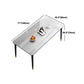 Glam Style Rectangle Sintered Stone Dining Set 1/2/5/7 Pieces Dining Set for Dining Areas
