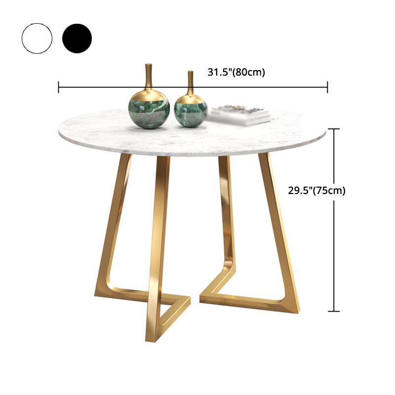 Glam 1/4/5/6 Pieces Dining Set Round Stone Dining Table for Dining Room Clearhalo 'Dining Room Sets' 'Dining Tables & Seating' 'dining_room_set' 'furn' 'furn_dining_room_set' 'Furniture' 'furniture_dining_room_set' 'Kitchen & Dining Furniture' 1200x1200_785b128a-9cdb-4280-8ed9-d15e26ad7b7e