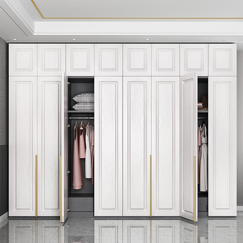 Moderne Kleiderschrank weiße Farbe Holzgarderobe Kleiderschrank mit Schublade