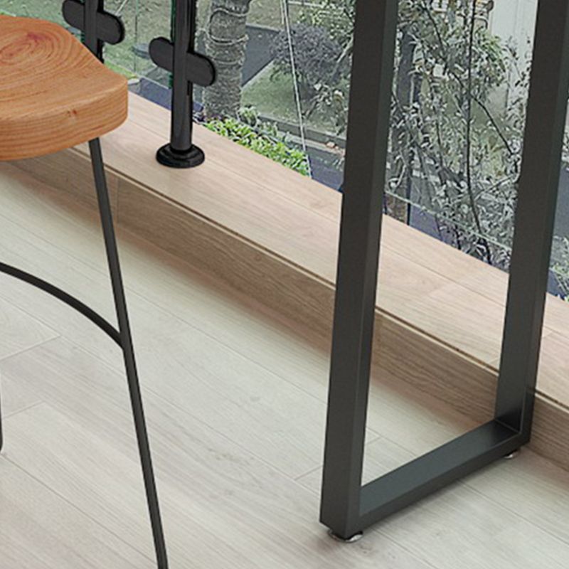 Brown Modern Style Table Pine Wood and Iron Coffee Shop Bar Table, Only Table Clearhalo 'Bar Furniture' 'Bar Tables' 'bar_tables' 'furn' 'furn_bar_tables' 'Furniture' 'furniture_bar_tables' 'Kitchen & Dining Furniture' 1200x1200_785d292d-5629-4479-b09a-5c19f3419761