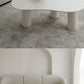 Solid Wood 3 Legs Coffee Table 13" H Cloud-Shaped Cocktail Table