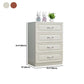 White Modern Accent Chest with Drawers 15.74" Wide Side Cabinet