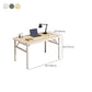 Contemporary Folding Office Desk Home Writing Desk with H-Shape Base , 29.5" H Clearhalo 'furn' 'furn_office_desk' 'Furniture' 'Office Desks' 'Office Furniture' 'office_desk' 1200x1200_786077da-aa70-485a-b359-25e63a0ae212