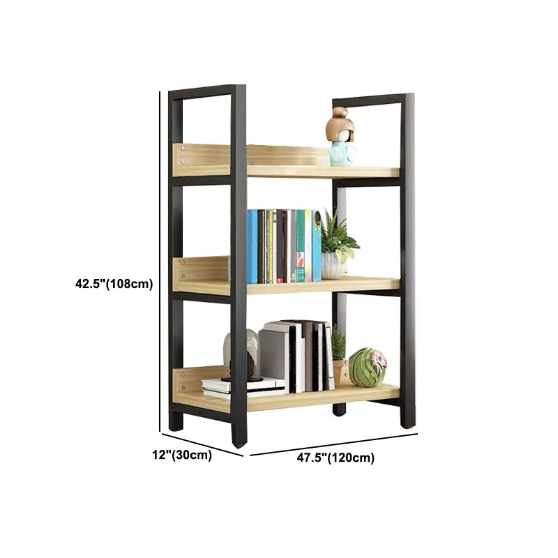 Industrial Steel Etagere Bookshelf 11.8"W Open Back Book Shelf