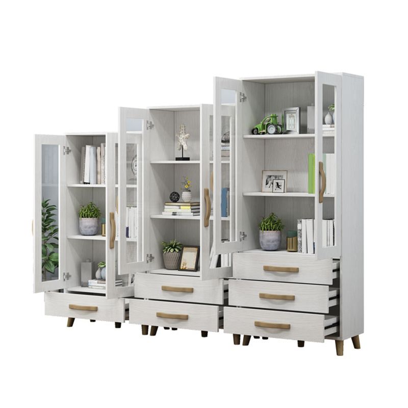 Modern Style Standard Bookcase Closed Back Bookshelf with Drawer Storage Clearhalo 'Bookcases' 'furn' 'furn_bookcases' 'Furniture' 'furniture_bookcases' 'Office Furniture' 1200x1200_786114c1-87c4-4999-9a09-7b46b1cd7270