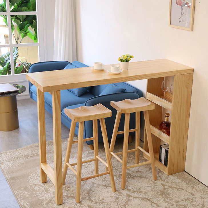 Rectangle Wood Top Counter Table 42-inch Height Modern Bar Table Clearhalo 'Bar Furniture' 'Bar Tables' 'bar_tables' 'furn' 'furn_bar_tables' 'Furniture' 'furniture_bar_tables' 'Kitchen & Dining Furniture' 1200x1200_78625d9a-f1ab-4ea1-afbd-63a42dc9a0c4