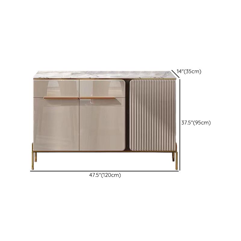 Contemporary Buffet Sideboard Stone Sideboard with Cabinets and Drawers Clearhalo 'buffet_sideboard' 'Buffets & Sideboards' 'furn' 'furn_buffet_sideboard' 'Furniture' 'Kitchen & Dining Furniture' 1200x1200_78627d20-286b-4f52-9008-472ddbd54746