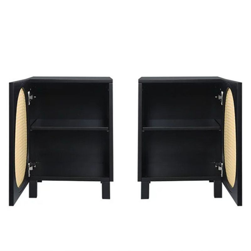 Modern 22" H Night Table Solid Wood Cabinet Included Bedside Cabinet with Legs Clearhalo 'Bedroom Furniture' 'furn' 'furn_night_stand' 'Furniture' 'night_stand' 'Nightstands' 1200x1200_7866c3d7-09a2-4dc5-9968-43b117aa113c