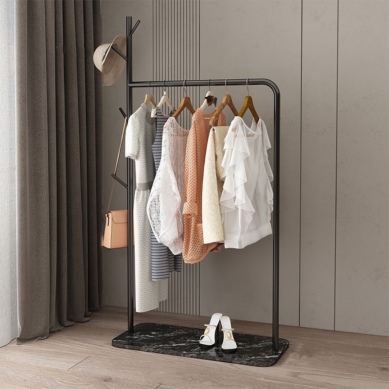 Contemporary Hall Stand Marble Bottom Hall Tree with Coat Hanger Hooks Clearhalo 'Entry & Mudroom Furniture' 'furn' 'furn_hall_tree_coat_racks' 'Furniture' 'Hall Trees & Coat Racks' 'hall_tree_coat_racks' 1200x1200_78678319-f55f-4fc6-a786-7cfb64c18d51