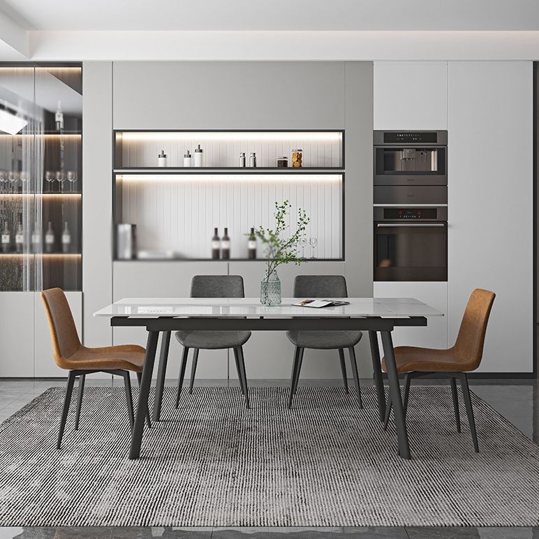 Modern 1/4/5/7 Pieces Dining Furniture Set Sintered Stone Dining Table Furniture Clearhalo 'Dining Room Sets' 'Dining Tables & Seating' 'dining_room_set' 'furn' 'furn_dining_room_set' 'Furniture' 'furniture_dining_room_set' 'Kitchen & Dining Furniture' 1200x1200_78681710-abc4-4110-93ea-797ed09f5f3a