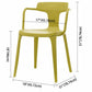 Contemporary Home Arm Chair Slat Back Plastic Stackable Dining Room Chair Clearhalo ' kitchen&dining_furn' 'Dining Chairs' 'Dining Tables & Seating' 'dining_chair' 'furn' 'furn_dining_chair' 'Furniture' 'furniture_dining_chair' 'Kitchen & Dining Furniture' 'kitchen' 1200x1200_78683d23-0764-4da4-a1bd-11604f7ca175