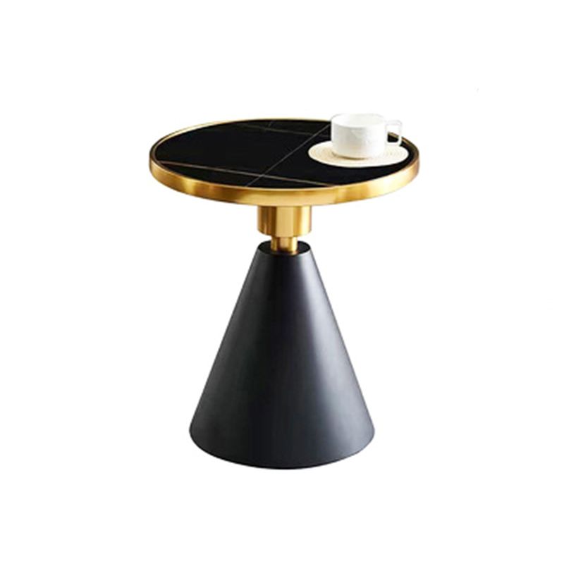 Contemporary Style Round Side End Table Metal Frame Side Table Clearhalo 'Coffee & Accent Tables' 'End & Side Tables' 'end_side_table' 'end_side_tables' 'furn' 'furn_end_side_tables' 'Furniture' 'furniture_end_side_table' 'Living Room Furniture' 1200x1200_786a4c8b-bbf2-49b8-a078-596761c2ebf4