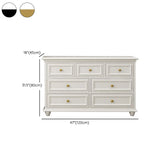 Traditionele opbergkast massief houtwit dressoir, 23,33-inch breedte