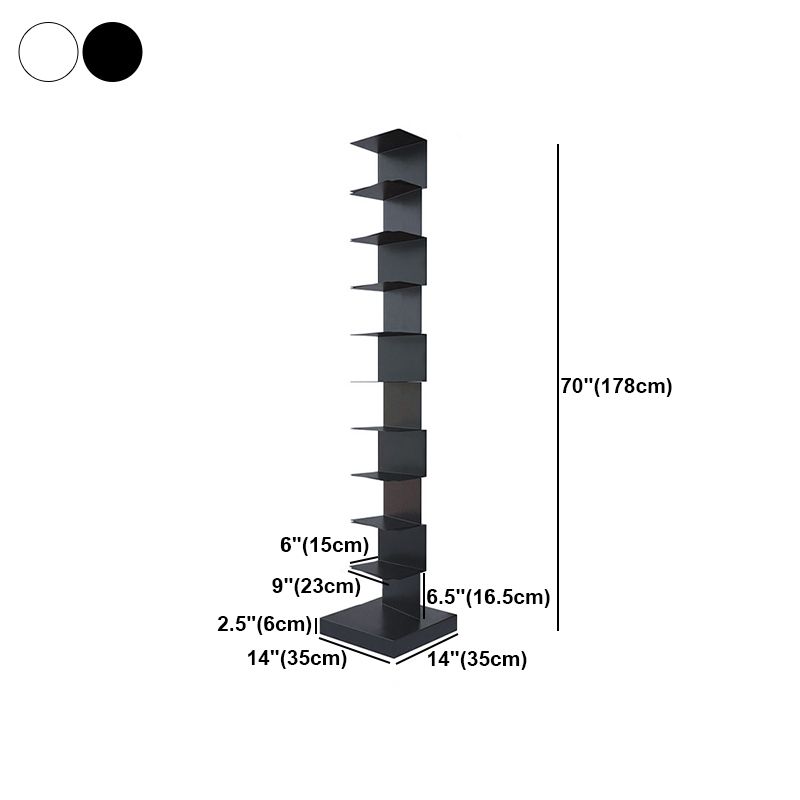 Contemporary Corner Bookcase Geometry Vertical Bookshelf for Living Room Clearhalo 'Bookcases' 'furn' 'furn_bookcases' 'Furniture' 'furniture_bookcases' 'Office Furniture' 1200x1200_786b8299-ef46-4e80-96d3-a6eb1cfbebae