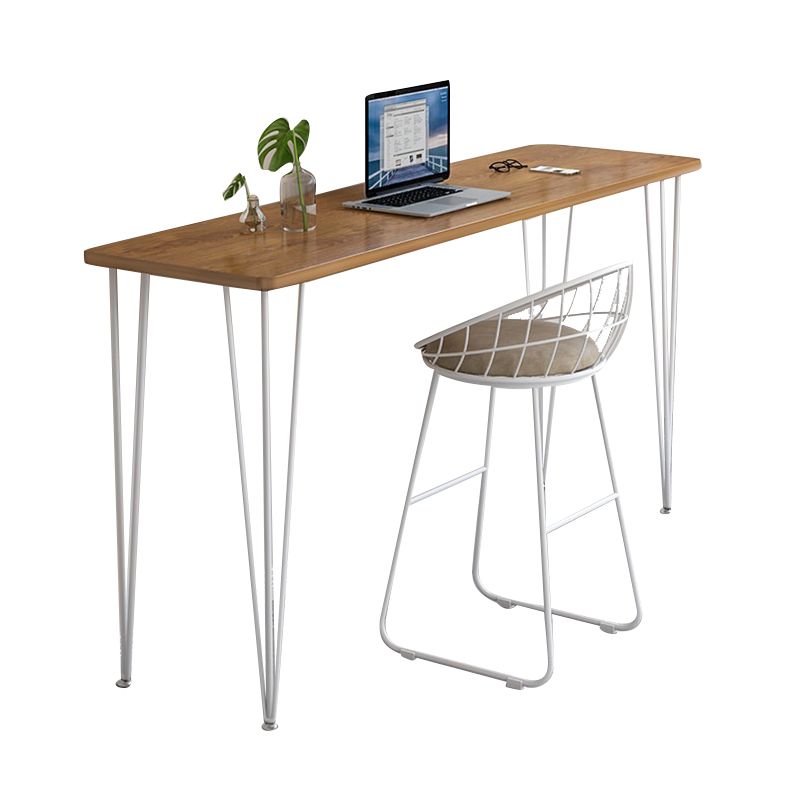 Wood Bar Dining Table Modern Rectangle Bar Table with 4 Legs Base for Dining Room Kitchen Clearhalo 'Bar Furniture' 'Bar Tables' 'bar_tables' 'furn' 'furn_bar_tables' 'Furniture' 'furniture_bar_tables' 'Kitchen & Dining Furniture' 1200x1200_786c681a-2352-4e69-92a4-80b76f4fe8f3