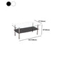 16.9" Tall Modern Stainless Steel 4 Legs Rectangular Glass Top Coffee Table with Shelf Clearhalo 'Coffee & Accent Tables' 'Coffee Tables' 'coffee_tables' 'furn' 'furn_coffee_tables' 'Furniture' 'Living Room Furniture' 1200x1200_786d4f5b-cf05-4f92-8186-10557e3a0e3c
