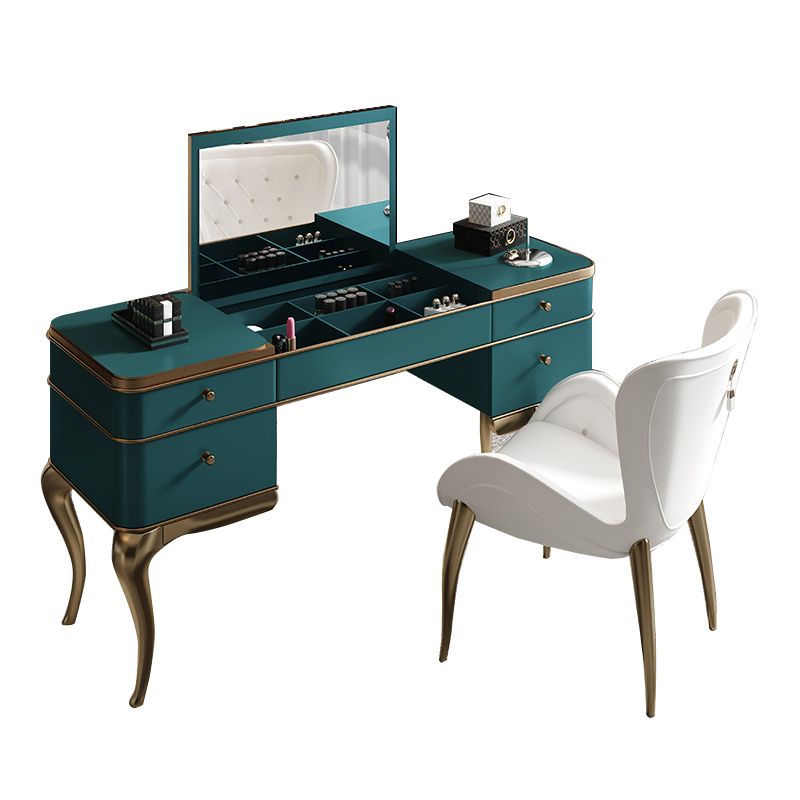 4 tiroirs de rangement vanité miroir victorien en bois vanité