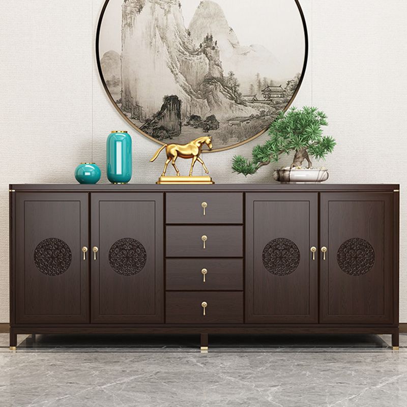 Server a buffet in legno a buffet contemporaneo con cassetti per sala da pranzo