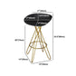 Glam Metal Barstool Plastic Counter Stool in Matte Finish for Indoor
