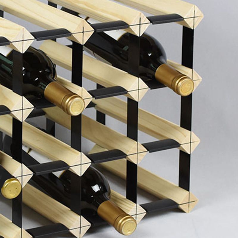 Pine Countertop Wijnfleshouder Moderne fleshouder in natuurlijk hout