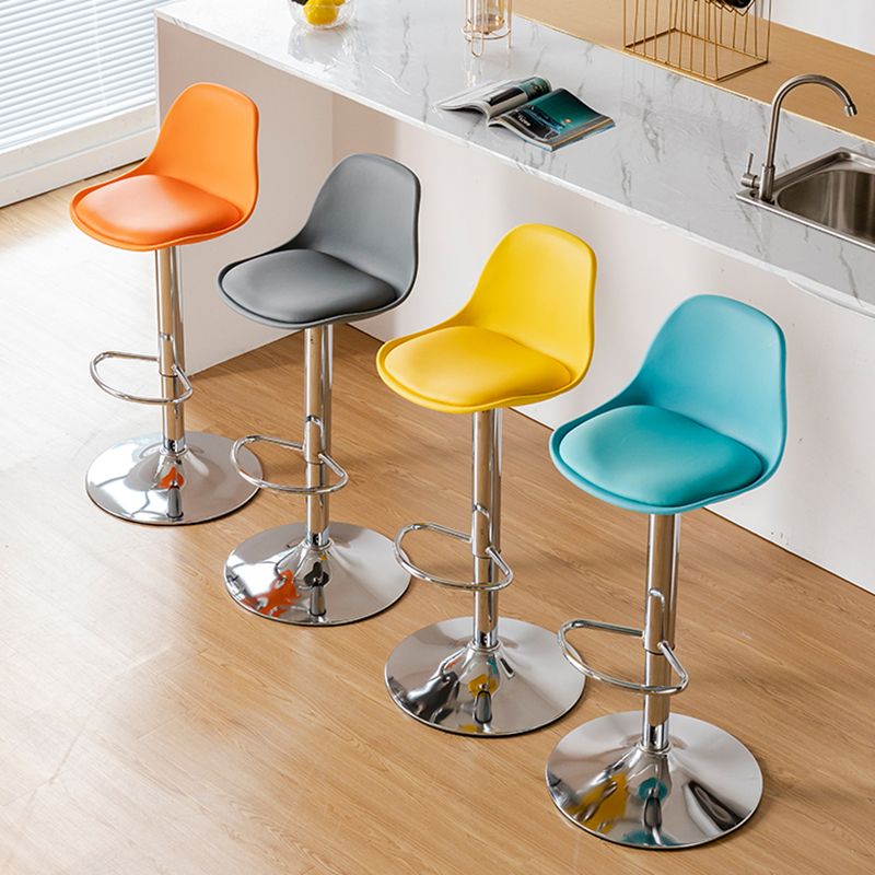 Scandinavian Adjustable Height Counter Stools Metal Leather Swivel Low Back Bar Stools Clearhalo 'Bar Furniture' 'Bar Stools' 'bar_stools' 'furn' 'furn_bar_stools' 'furniture_bar_stools' 'Kitchen & Dining Furniture' 'kitchen&dining_furn' 'kitchen' 'kitchen_furn' Furniture' 1200x1200_78717992-60d3-47e3-89a0-afbd8a2cf5ae