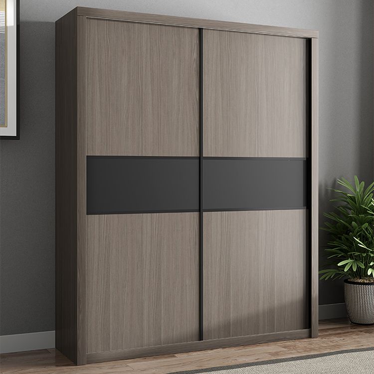 Engineered Wood Wardrobe Armoire With Shelves Modern Wardrobe Closet Clearhalo 'Armoires & Wardrobes' 'armoires_wardrobes' 'Bedroom Furniture' 'furn' 'furn_armoires_wardrobes' 'Furniture' 1200x1200_78736ce3-b994-453f-8428-c12f4b912a37