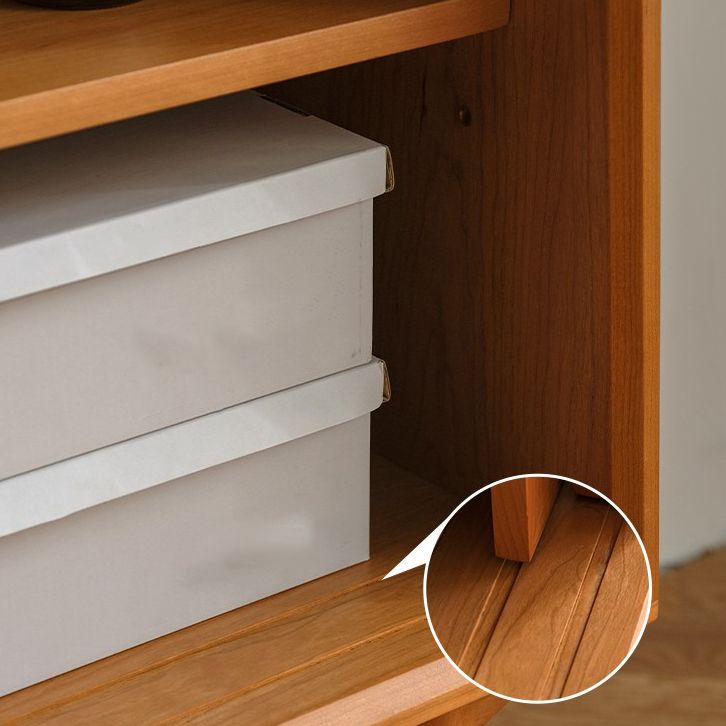 Glijdende glazen deur houten biefbord moderne serverkast met opslag voor eetkamer