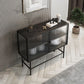 Modern 35" Storage Cabinet Glass Door Buffet Cabinet for Dining Room Clearhalo 'Display & China Cabinets' 'display_china_cabinets' 'furn' 'furn_display_china_cabinets' 'Furniture' 'Kitchen & Dining Furniture' 1200x1200_7873fe0e-f248-4a60-a1f1-34e94adc2a7e