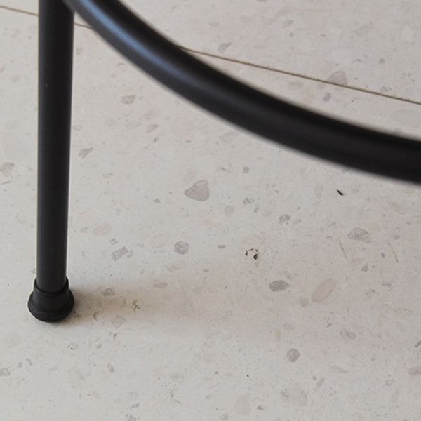 Modern Armless Backless Counter Stool Iron Cafe Bar Stool with Flannel Cushion and Pedal Clearhalo 'Bar Furniture' 'Bar Stools' 'bar_stools' 'furn' 'furn_bar_stools' 'Furniture' 'furniture_bar_stools' 'Kitchen & Dining Furniture' 1200x1200_78742484-7c5c-40d2-baa7-7f181ad87255