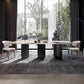 Designer Style 1/3/4/5/6 Pieces Dining Set Sintered Stone Dining Table with Leather Chairs Clearhalo 'Dining Room Sets' 'Dining Tables & Seating' 'dining_room_set' 'furn' 'furn_dining_room_set' 'Furniture' 'furniture_dining_room_set' 'Kitchen & Dining Furniture' 1200x1200_78752d1e-580a-4595-906b-700480125452