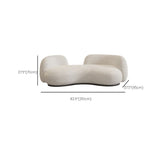 Contemporary White Wool Sofa with Tuxedo Arm and Black Base for Apartment