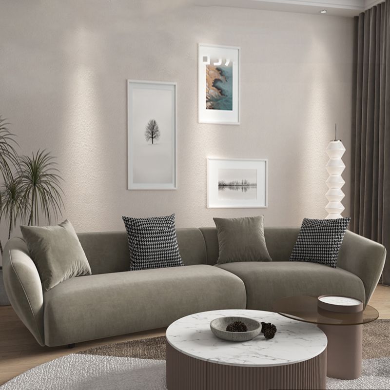 28.3" Linen/Microfiber/Faux Leather Square Arm Sofa& Chaise Lounge for Living Room Clearhalo 'furn' 'furn_sectionals' 'Furniture' 'furniture_sectionals' 'kitchen' 'kitchen_sectionals' 'Living Room Furniture' 'Sectionals' 1200x1200_7876e286-1276-4b84-97ca-04cb9ba5a983