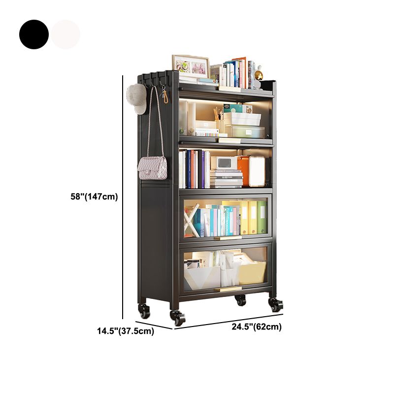 Bibliothèque en métal, 14,5 "W, étagères géométriques à bibliothèque multiples