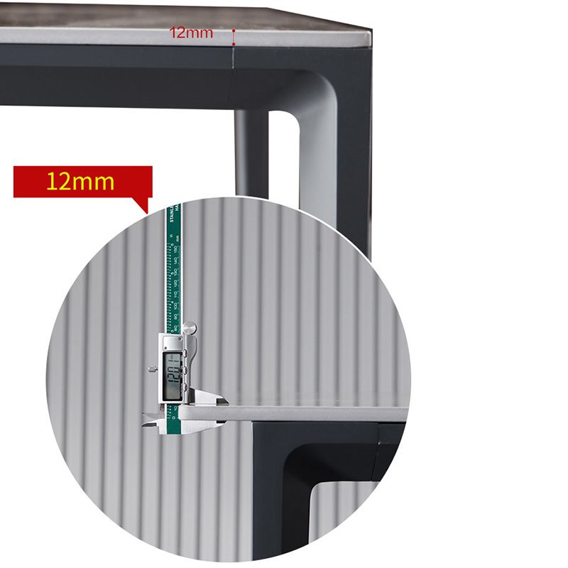 Mesa de comedor de piedra rectangular muebles modernos de 4 patas en acabado mate para interiores