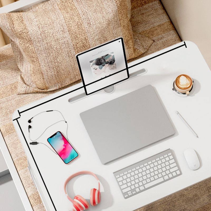 Contemporary Engineered Wood Writing Desk Bedroom Office Desk with White Legs Clearhalo 'furn' 'furn_office_desk' 'Furniture' 'Office Desks' 'Office Furniture' 'office_desk' 1200x1200_78786a1c-44d3-4157-8f47-1faed0c78d2e